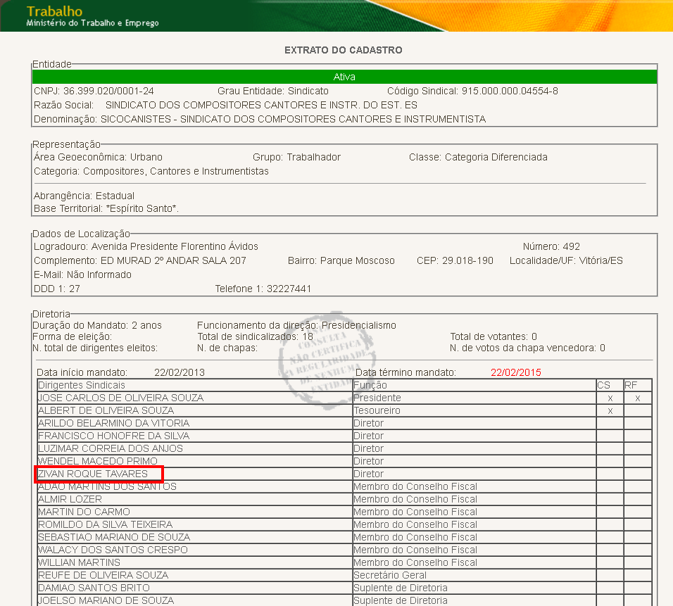 Ministério do Trabalho e Emprego MTE3