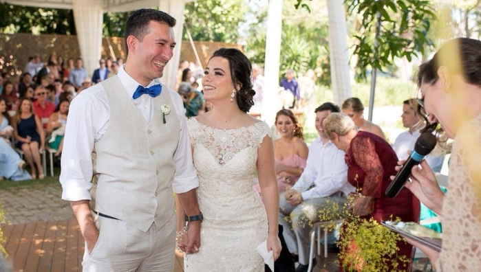 RAG - O casamento de Aline Angeli e Victor foi feito por uma celebrante - foto: 100% eventos